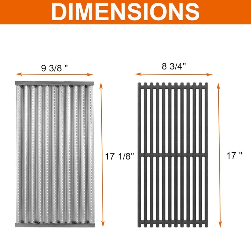 BBQ Future Grill Grate Replacement Parts for Charbroil Tru-Infrared 463642316 463644220 463632520 463632320, Replacement Parts for Charbroil G362-2100-W1 G369-0030-W2, 17 Inch Grill Emitter, Stainless Steel - Image 2